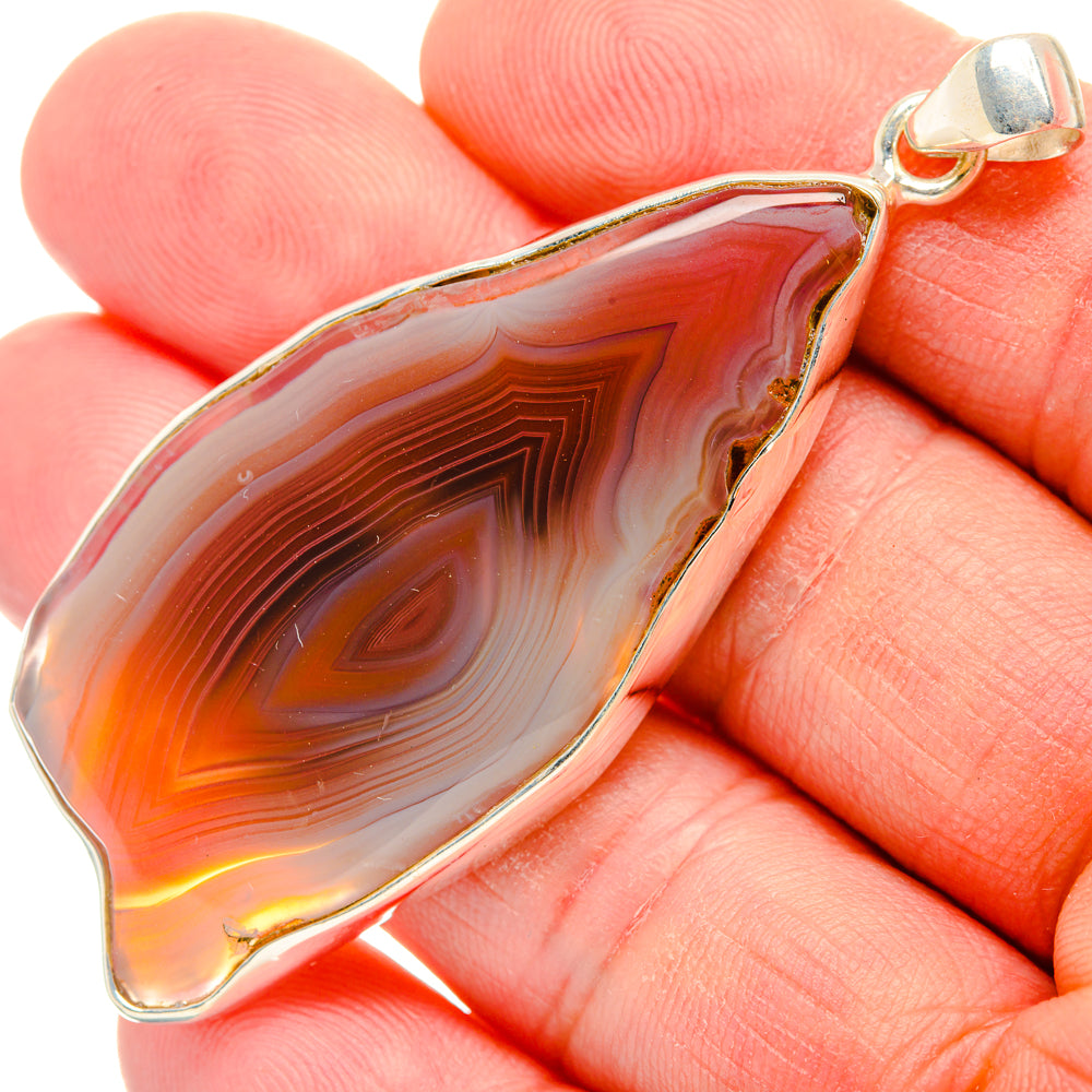 Red Botswana Agate Pendants handcrafted by Ana Silver Co - PD29272