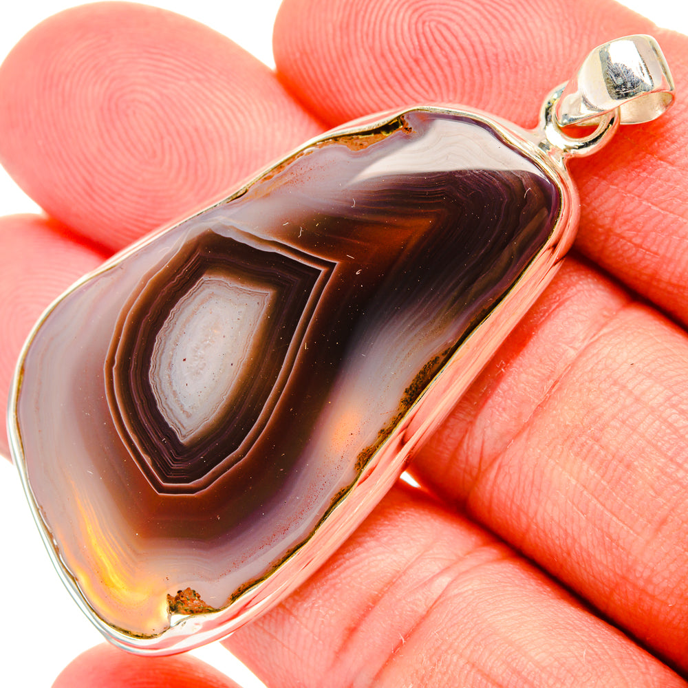 Botswana Agate Pendants handcrafted by Ana Silver Co - PD29275