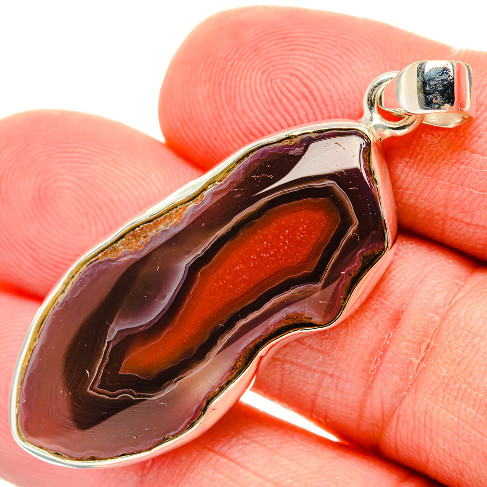 Botswana Agate Pendants handcrafted by Ana Silver Co - PD29285