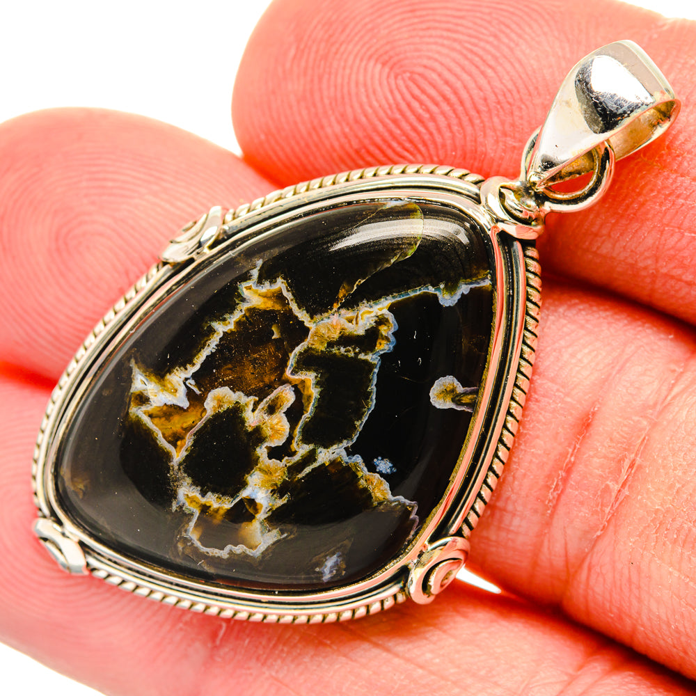Turkish Tube Agate Pendants handcrafted by Ana Silver Co - PD29289