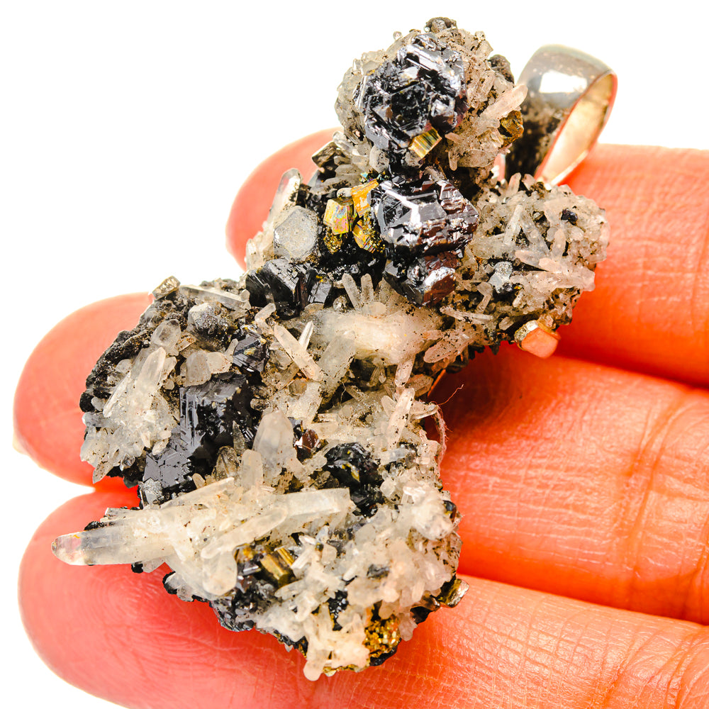 Galena In Quartz Pendants handcrafted by Ana Silver Co - PD29351