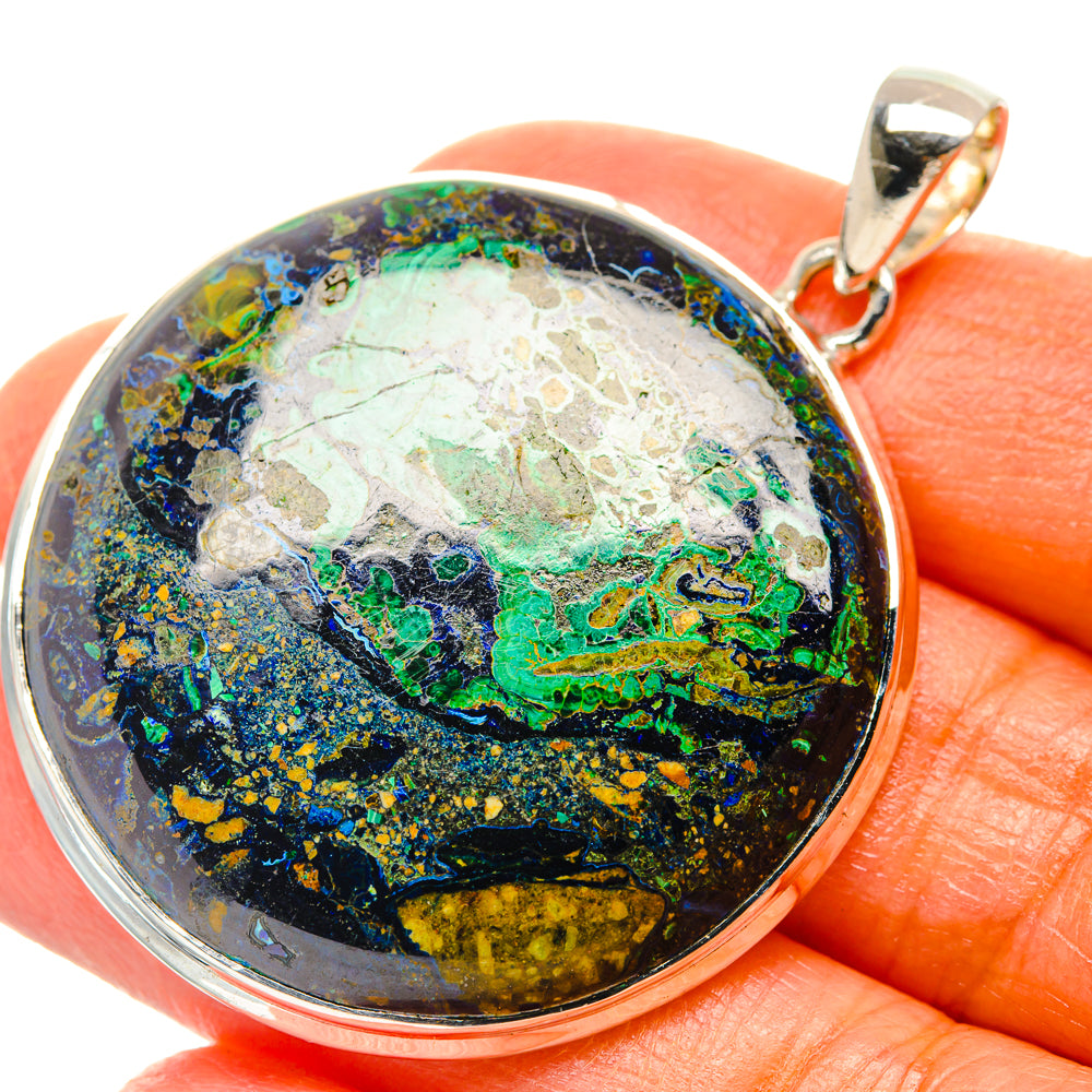 Malachite In Azurite Pendants handcrafted by Ana Silver Co - PD29362