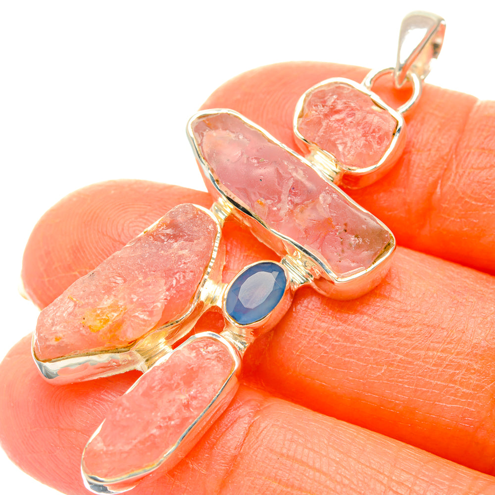 Morganite Pendants handcrafted by Ana Silver Co - PD29370