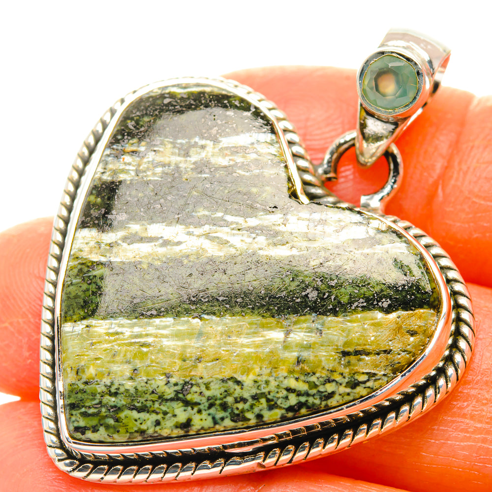Green Swiss Opal Pendants handcrafted by Ana Silver Co - PD29382
