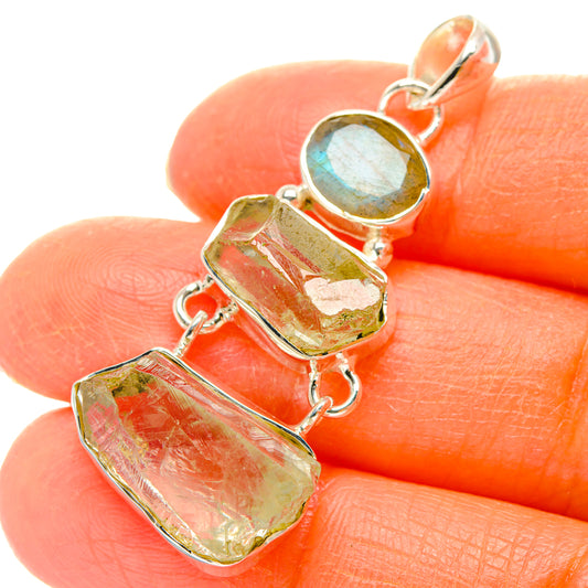 Green Amethyst Pendants handcrafted by Ana Silver Co - PD29386