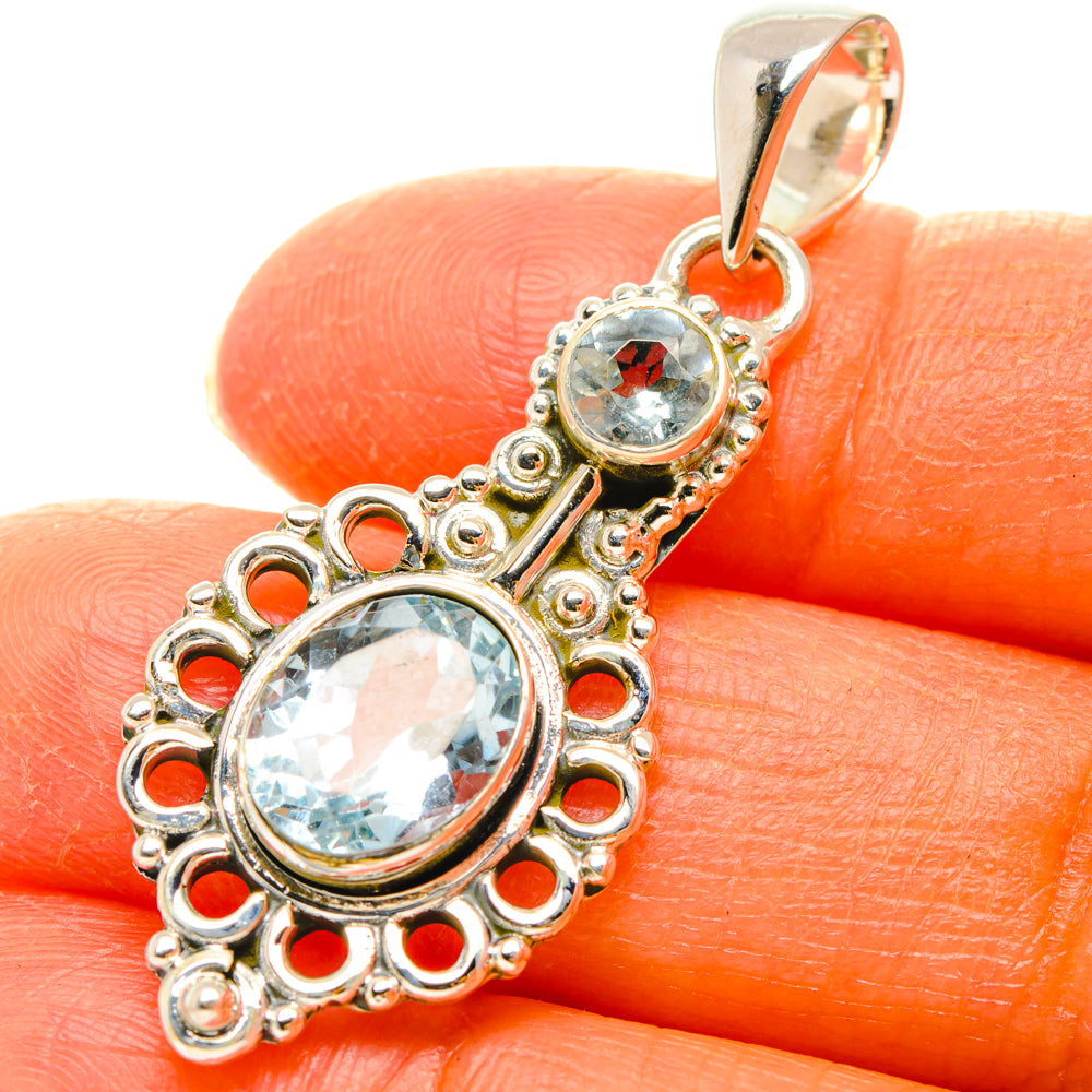 Blue Topaz Pendants handcrafted by Ana Silver Co - PD29389