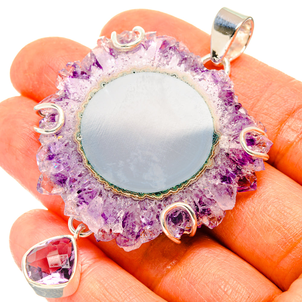 Amethyst Solar Quartz Pendants handcrafted by Ana Silver Co - PD29402