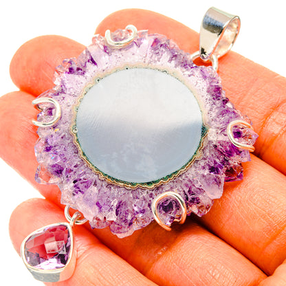 Amethyst Solar Quartz Pendants handcrafted by Ana Silver Co - PD29402