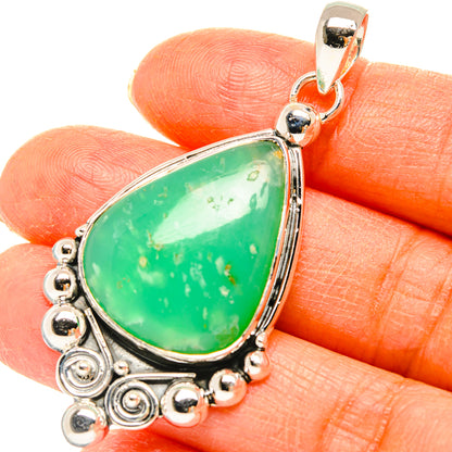Chrysoprase Pendants handcrafted by Ana Silver Co - PD29404