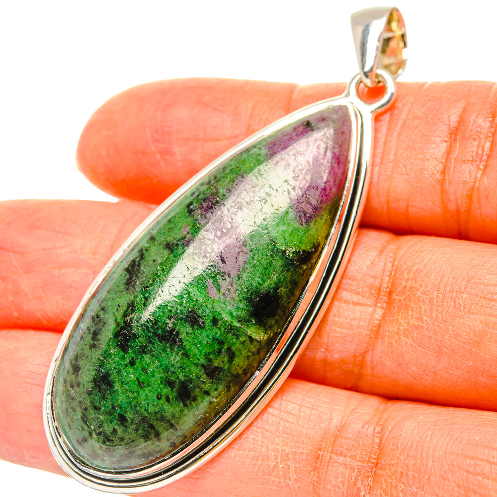 Ruby Zoisite Pendants handcrafted by Ana Silver Co - PD29408