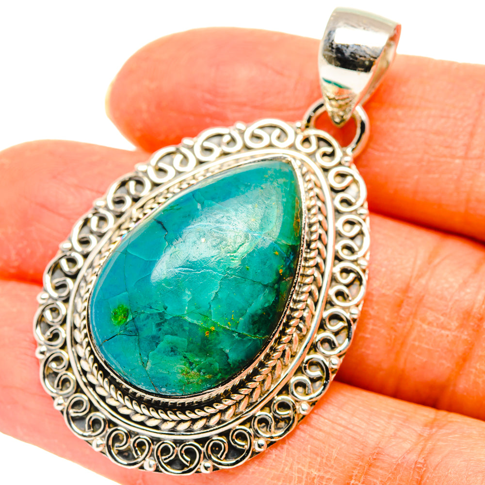 Chrysocolla Pendants handcrafted by Ana Silver Co - PD29411