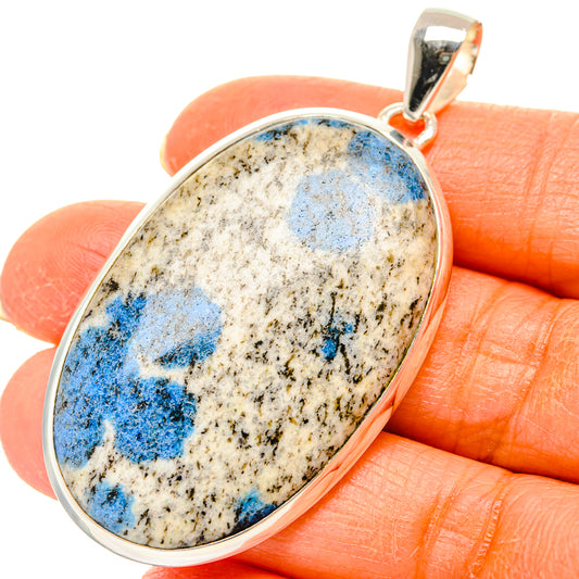 K2 Blue Azurite Pendants handcrafted by Ana Silver Co - PD29430
