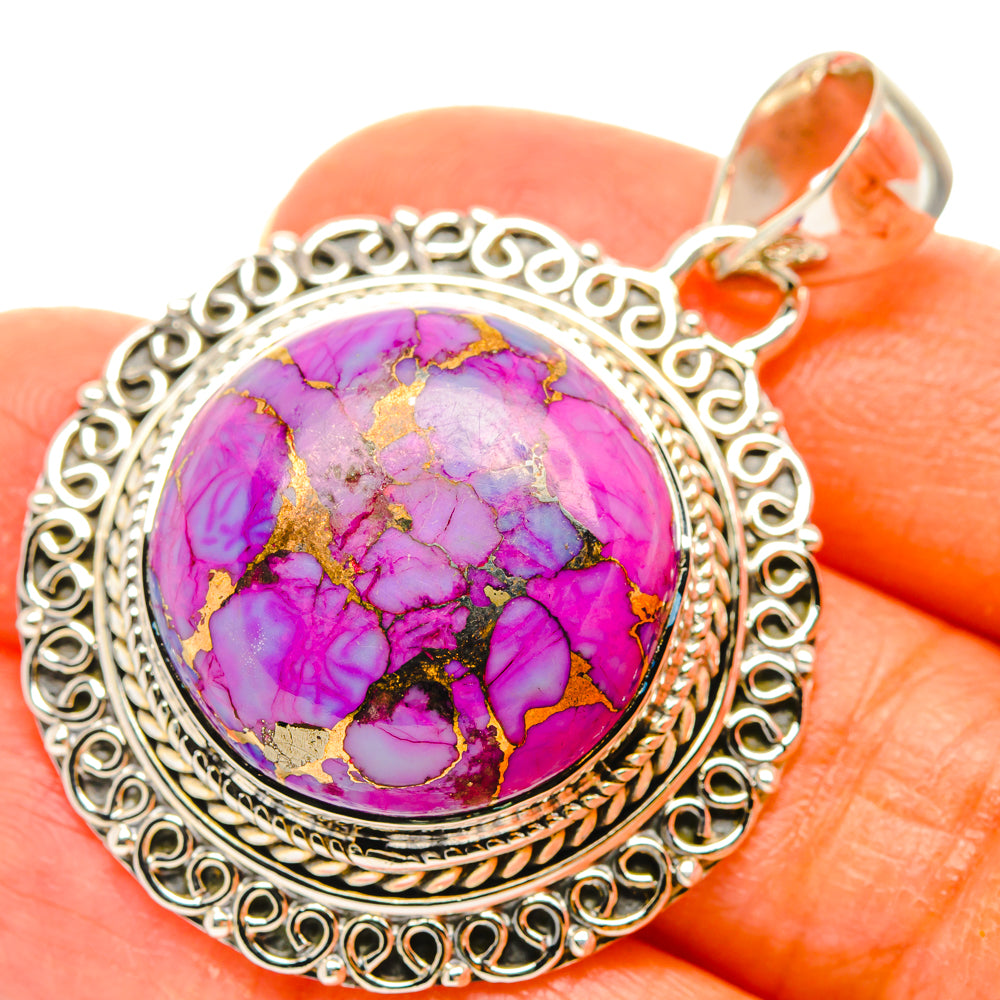 Purple Copper Composite Turquoise Pendants handcrafted by Ana Silver Co - PD29435