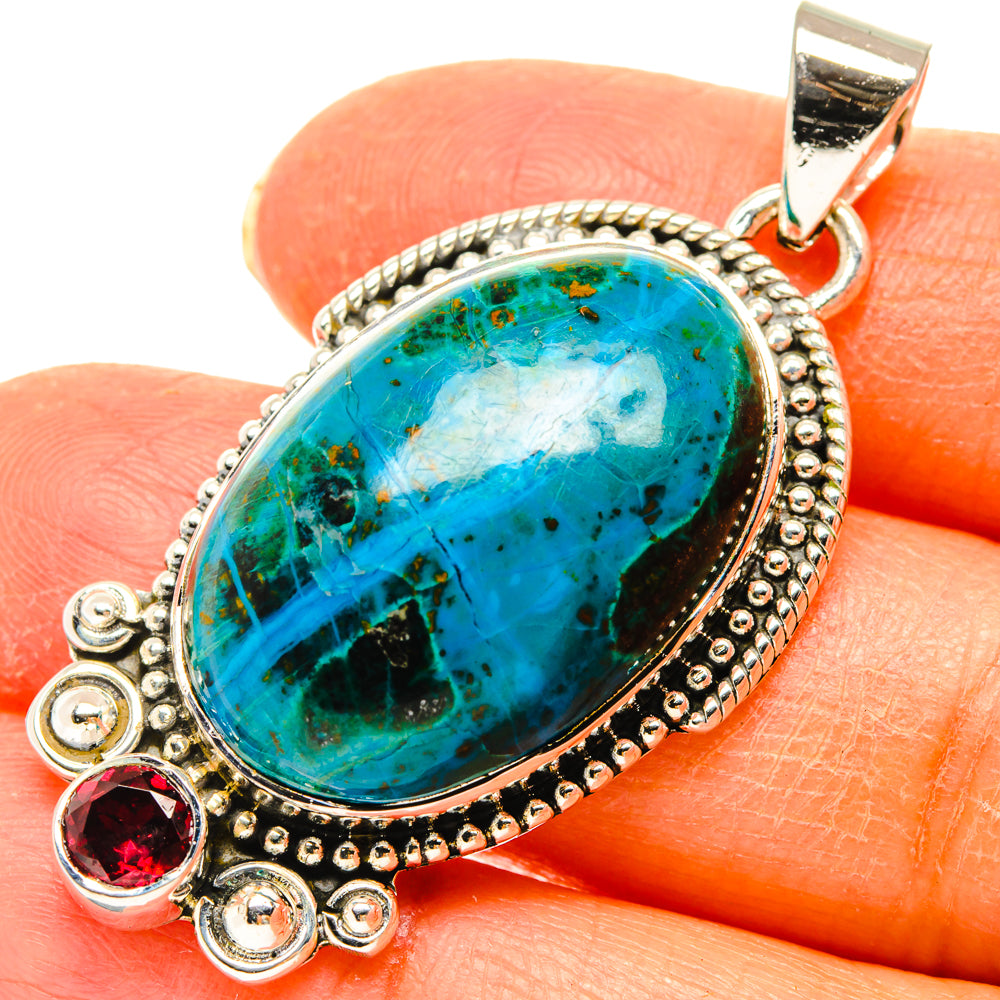 Chrysocolla Pendants handcrafted by Ana Silver Co - PD29437