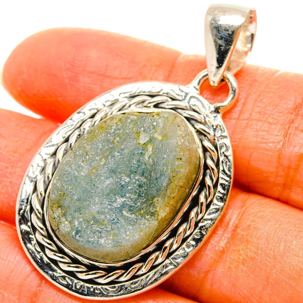 Aquamarine Pendants handcrafted by Ana Silver Co - PD29448