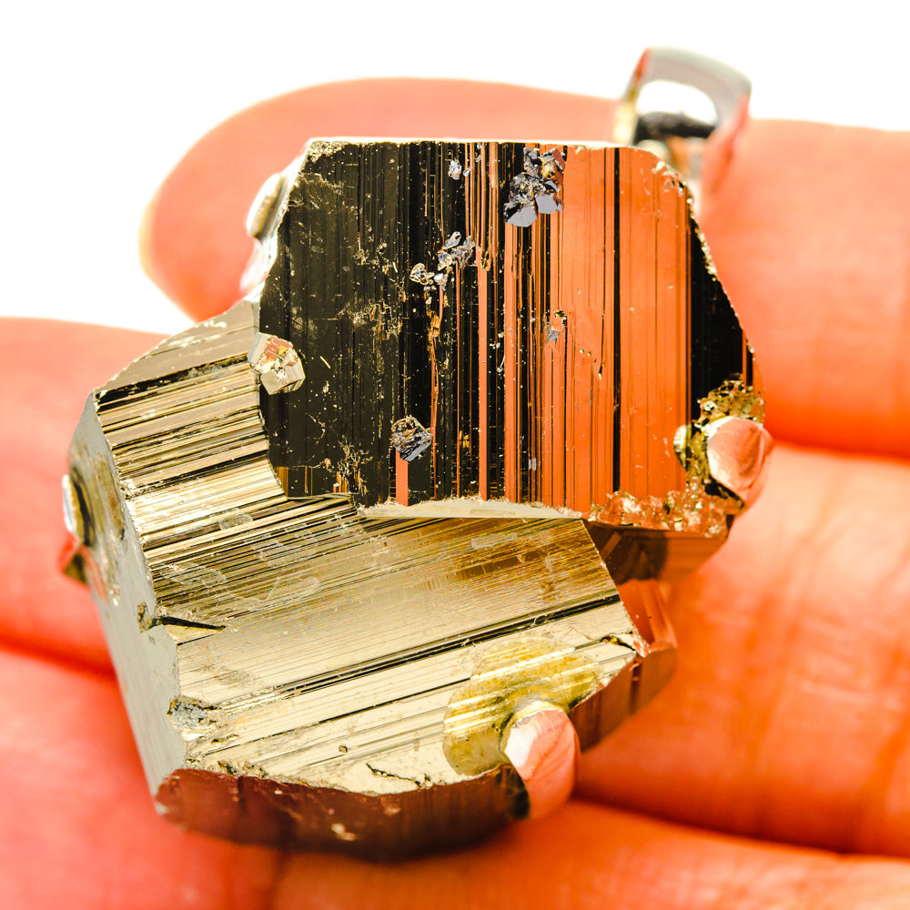 Pyrite Crystal Pendants handcrafted by Ana Silver Co - PD29455