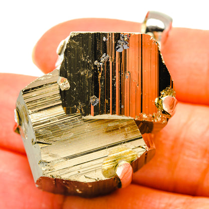 Pyrite Crystal Pendants handcrafted by Ana Silver Co - PD29455