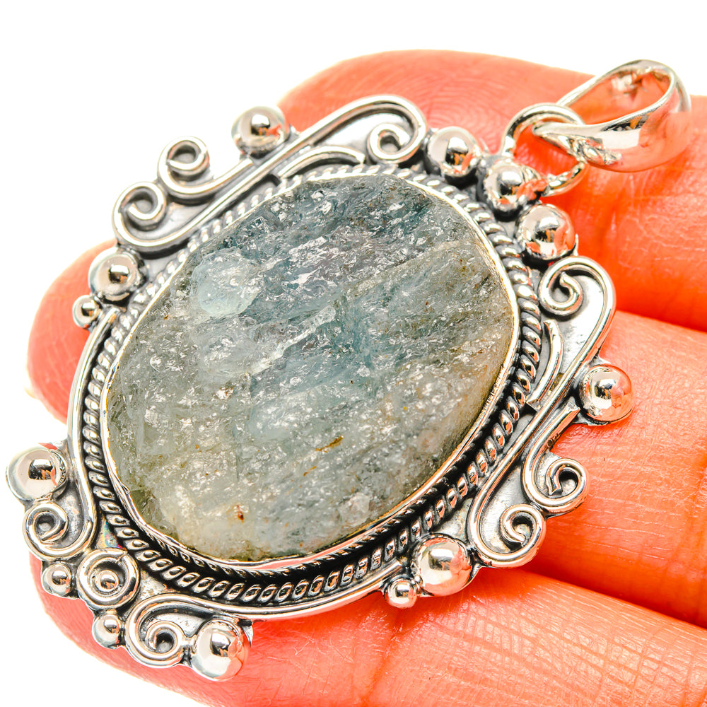 Aquamarine Pendants handcrafted by Ana Silver Co - PD29466