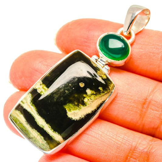 Australian Green Opal Pendants handcrafted by Ana Silver Co - PD29478