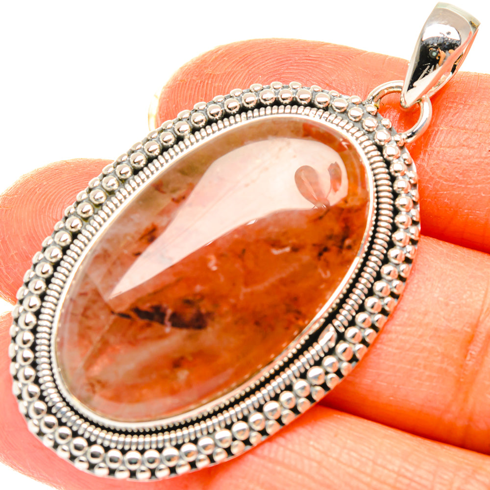 Strawberry Quartz Pendants handcrafted by Ana Silver Co - PD29485