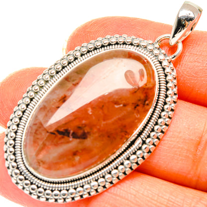Strawberry Quartz Pendants handcrafted by Ana Silver Co - PD29485