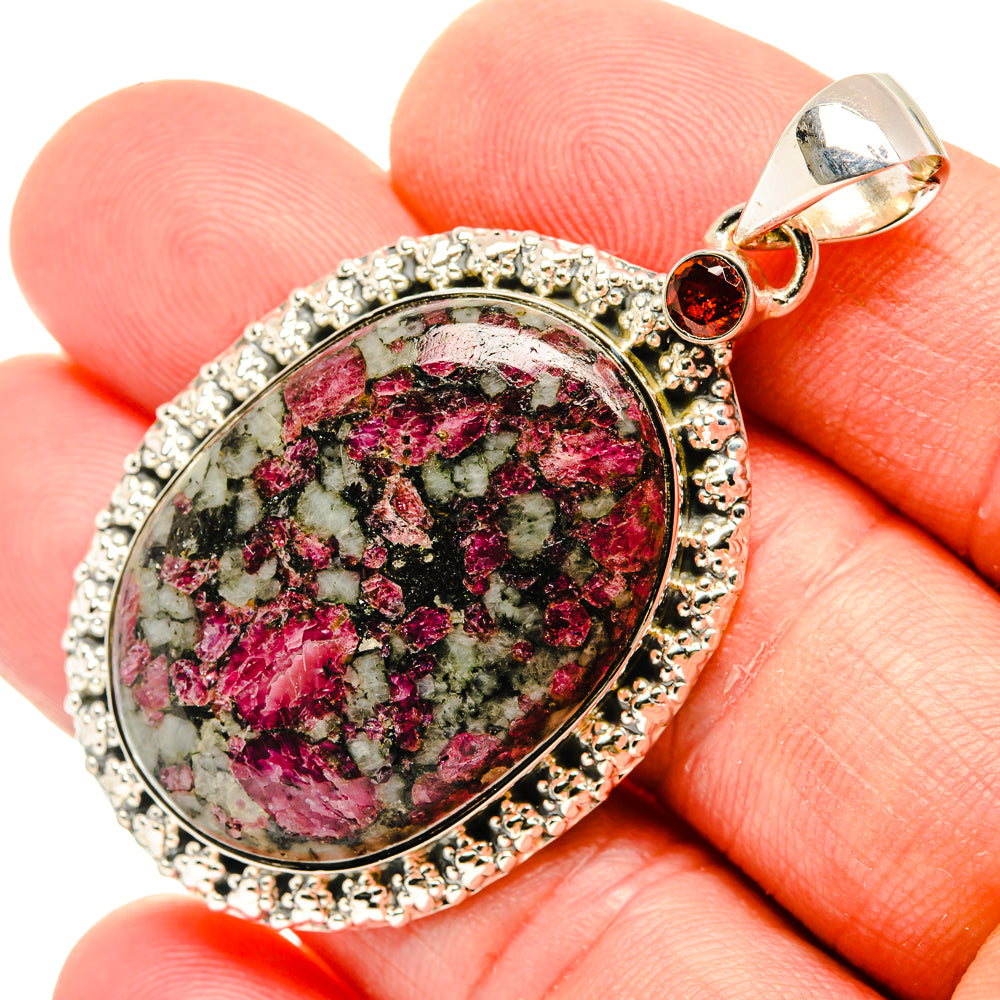 Russian Eudialyte, Garnet Pendants handcrafted by Ana Silver Co - PD29520