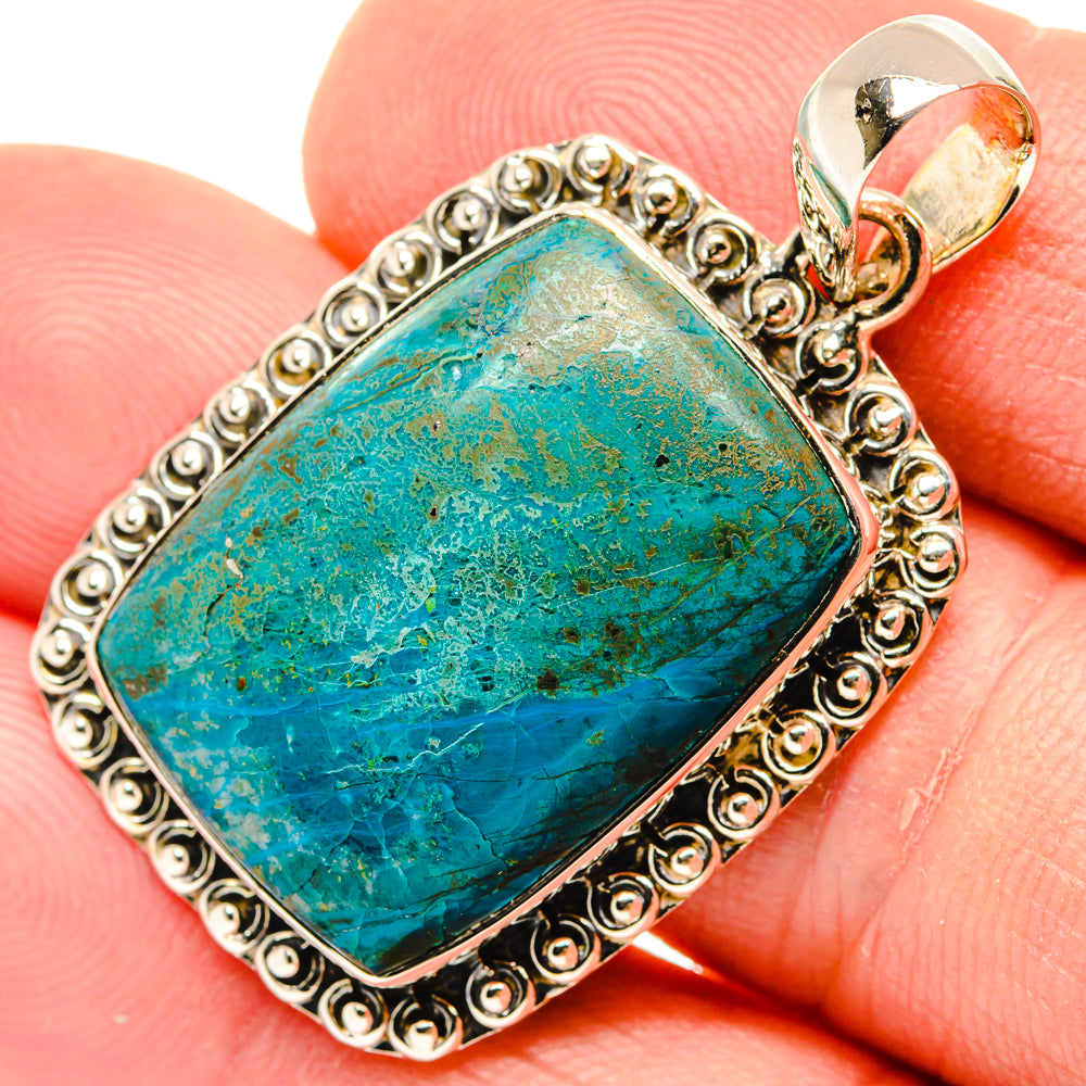 Chrysocolla Pendants handcrafted by Ana Silver Co - PD29533