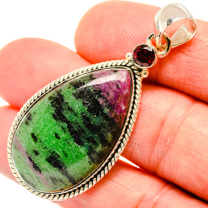 Ruby Zoisite, Garnet Pendants handcrafted by Ana Silver Co - PD29539