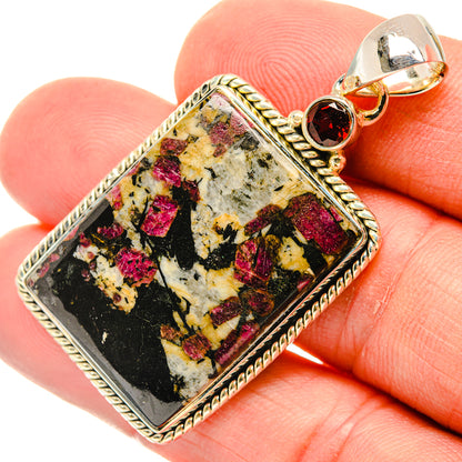 Russian Eudialyte, Garnet Pendants handcrafted by Ana Silver Co - PD29546