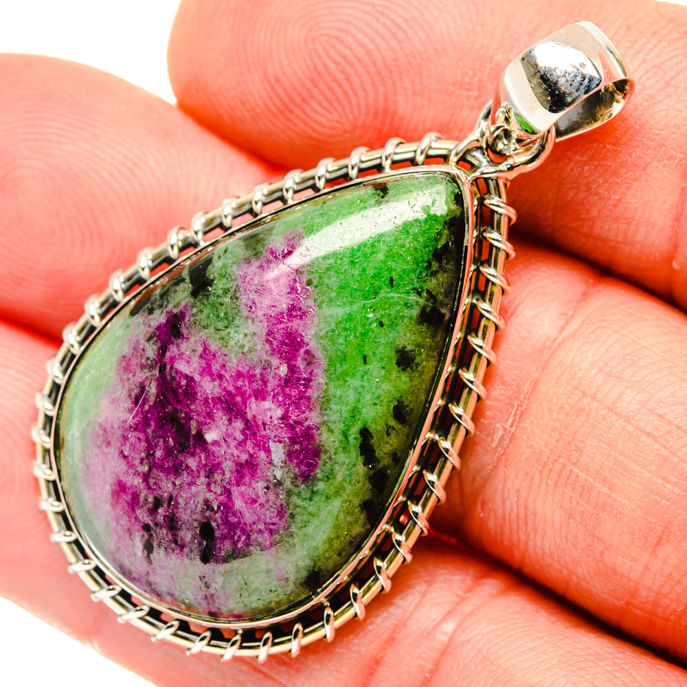 Ruby Zoisite, Garnet Pendants handcrafted by Ana Silver Co - PD29549