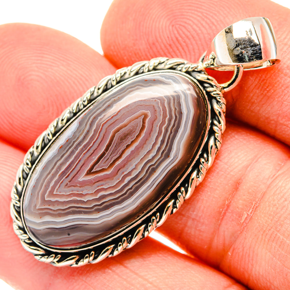 Botswana Agate Pendants handcrafted by Ana Silver Co - PD29562