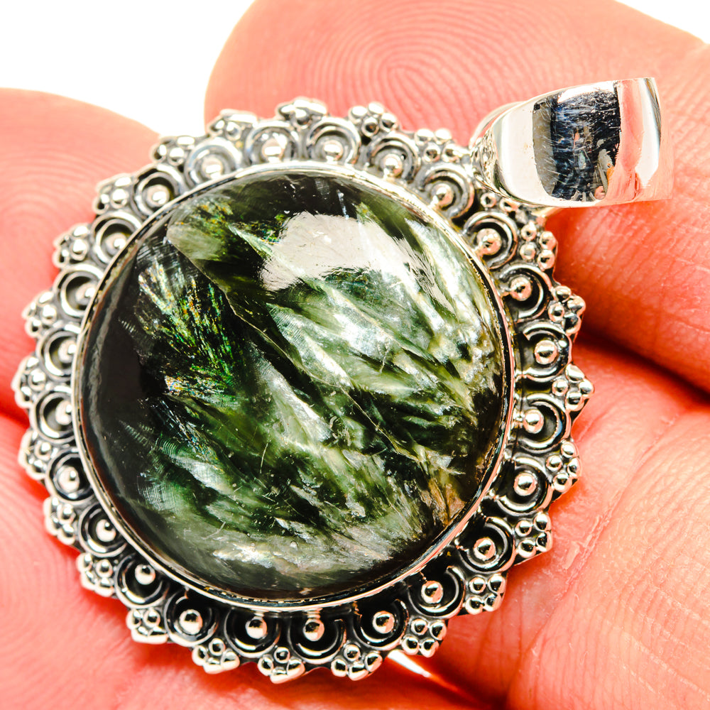 Seraphinite Pendants handcrafted by Ana Silver Co - PD29571