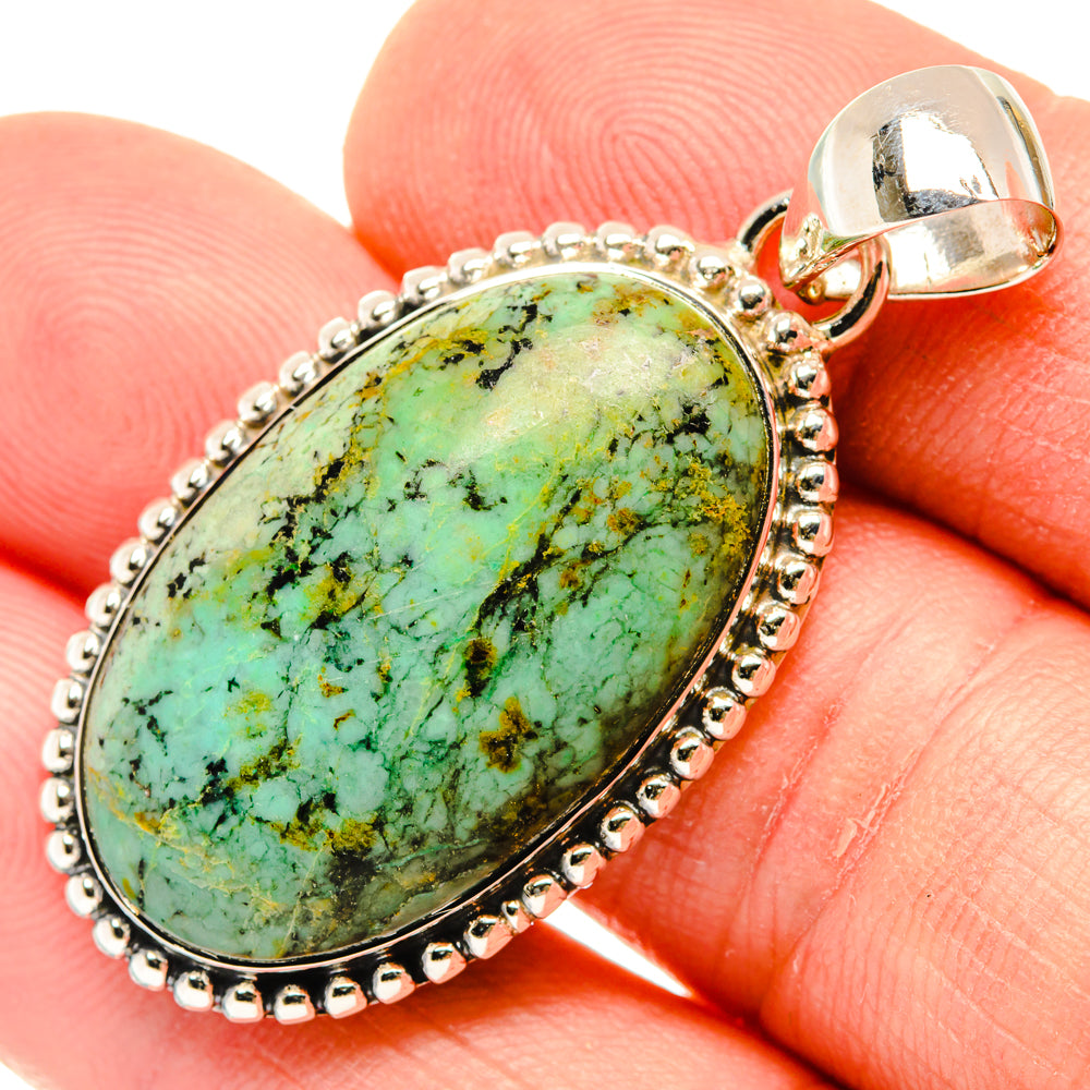 Tibetan Turquoise Pendants handcrafted by Ana Silver Co - PD29577