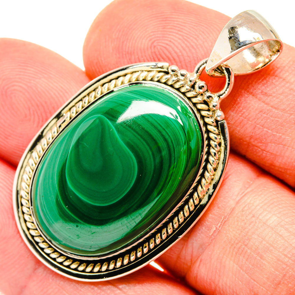 Malachite Pendants handcrafted by Ana Silver Co - PD29607