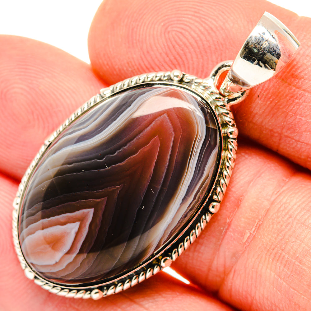 Botswana Agate Pendants handcrafted by Ana Silver Co - PD29626