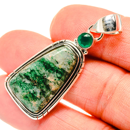 Green Aventurine, Green Onyx Pendants handcrafted by Ana Silver Co - PD29631