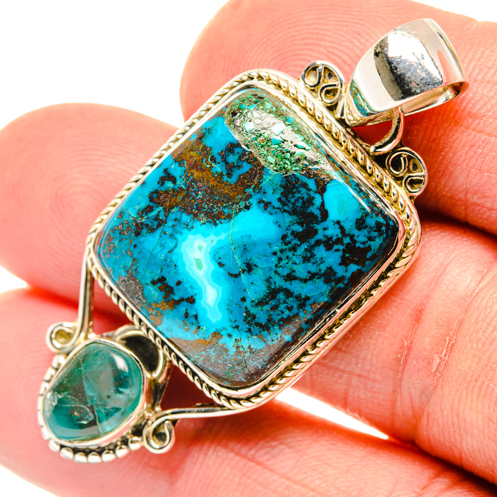 Shattuckite, Apatite Pendants handcrafted by Ana Silver Co - PD29632