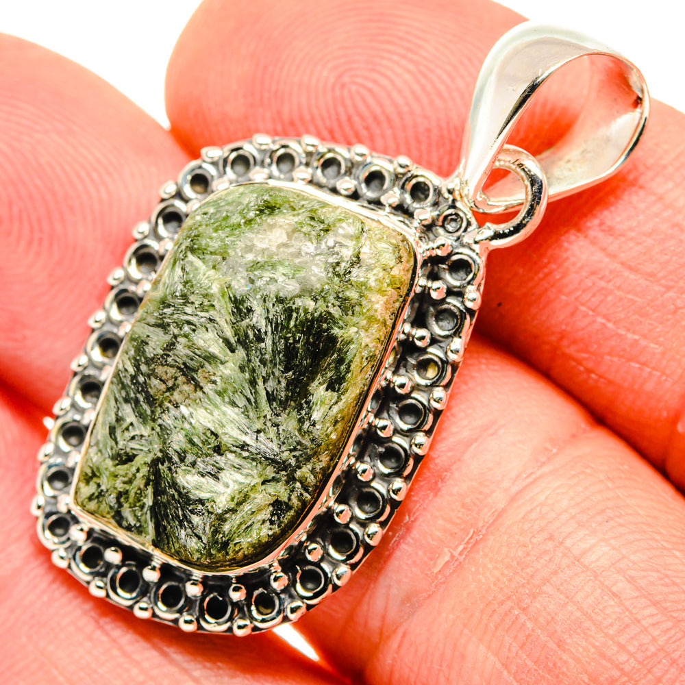Green Fuchsite Pendants handcrafted by Ana Silver Co - PD29633