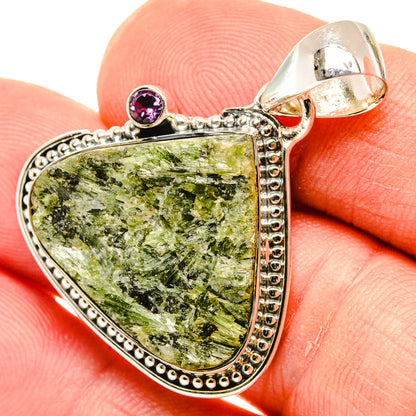 Green Fuchsite, Amethyst Pendants handcrafted by Ana Silver Co - PD29634