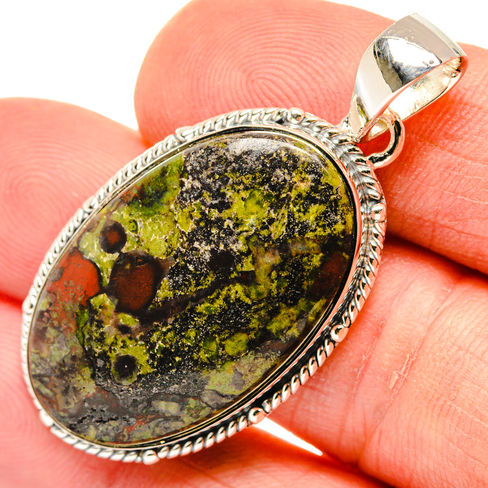 Dragon's Bloodstone Pendants handcrafted by Ana Silver Co - PD29645