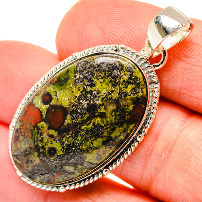 Dragon's Bloodstone Pendants handcrafted by Ana Silver Co - PD29645