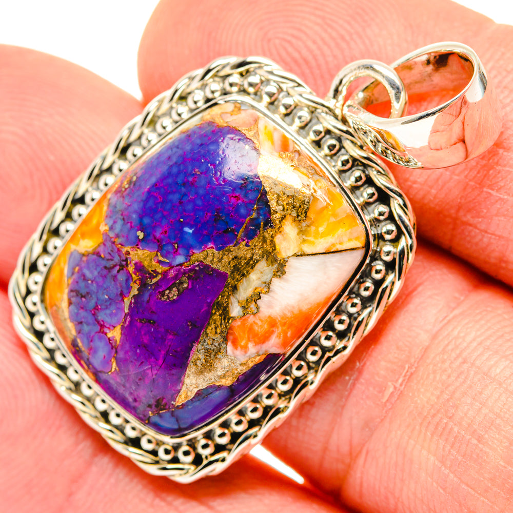 Purple Copper Composite Turquoise Pendants handcrafted by Ana Silver Co - PD29651