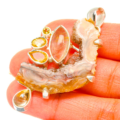 Geode Slice Pendants handcrafted by Ana Silver Co - PD29665