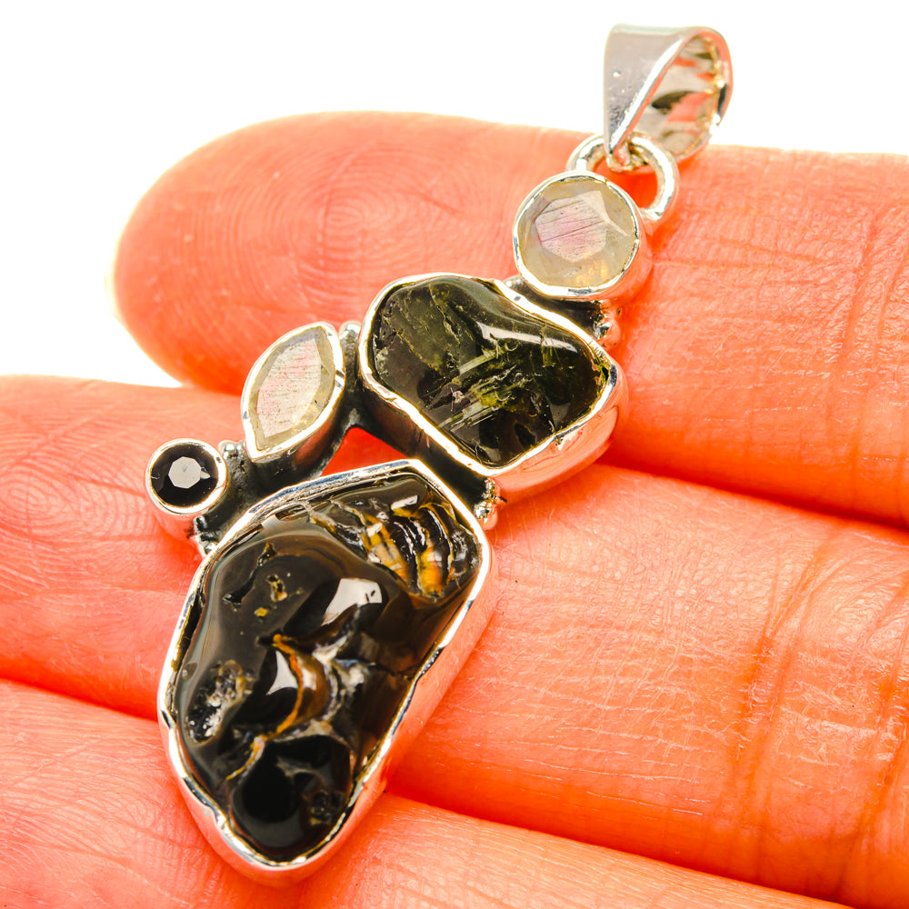 Mexican Fire Agate Pendants handcrafted by Ana Silver Co - PD29680