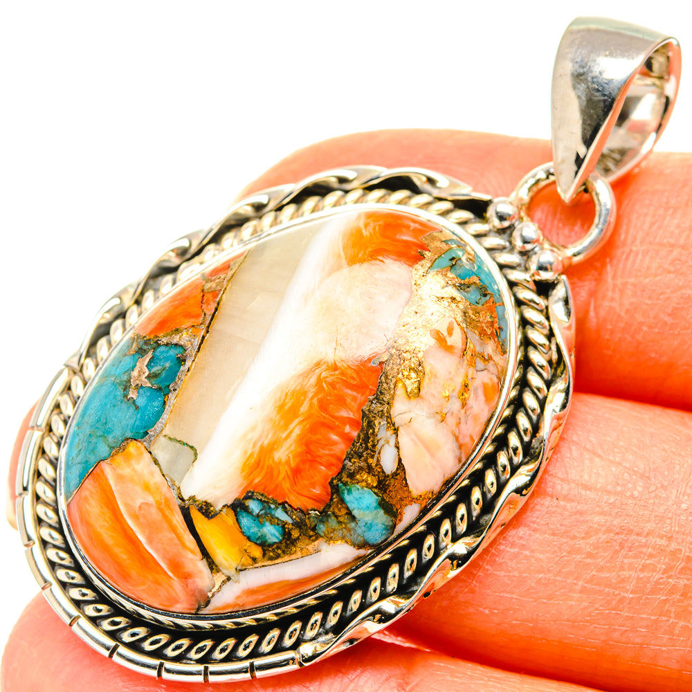 Spiny Oyster Turquoise Pendants handcrafted by Ana Silver Co - PD29686