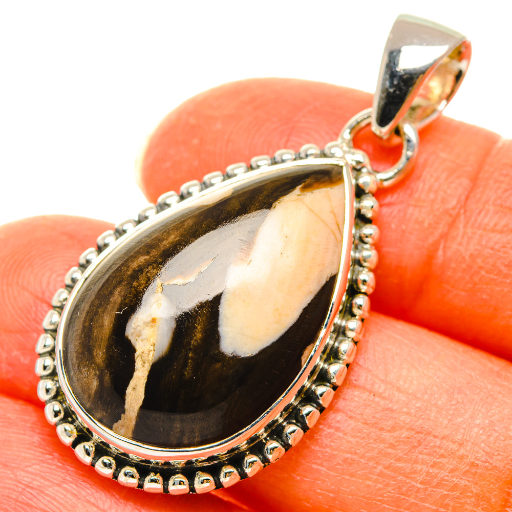 Peanut Wood Jasper Pendants handcrafted by Ana Silver Co - PD29687