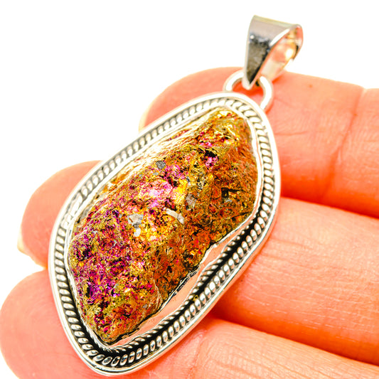 Peacock Ore Chalcopyrite Pendants handcrafted by Ana Silver Co - PD29703