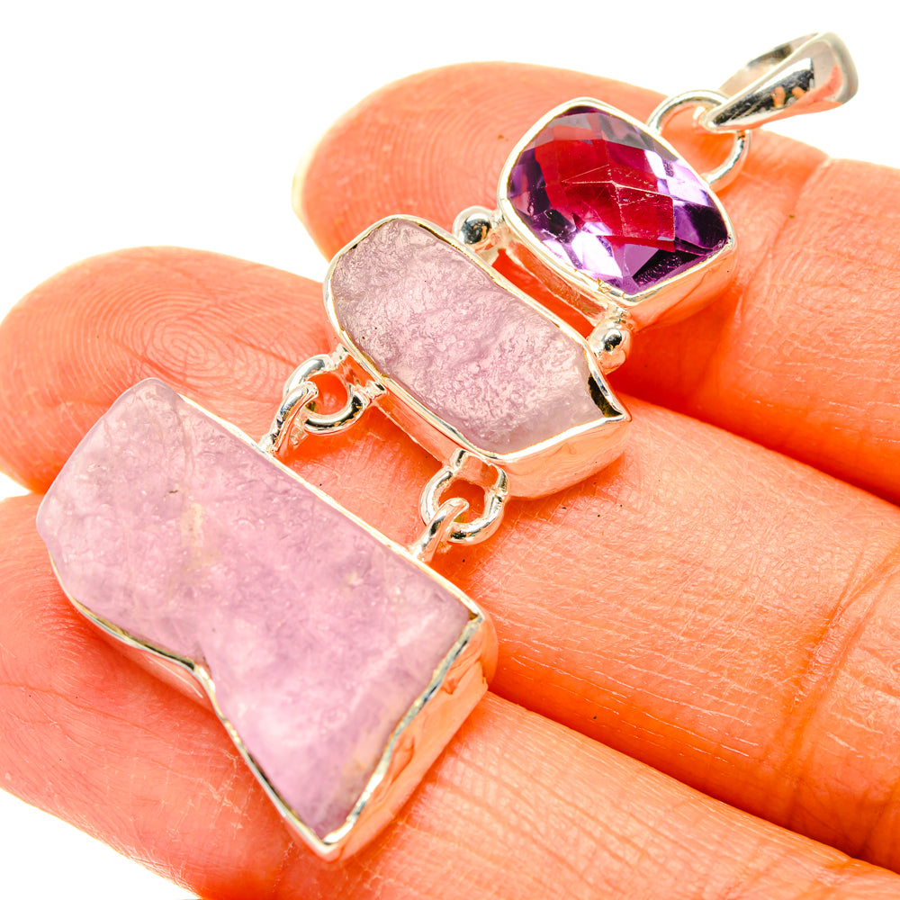 Rose Quartz Pendants handcrafted by Ana Silver Co - PD29704