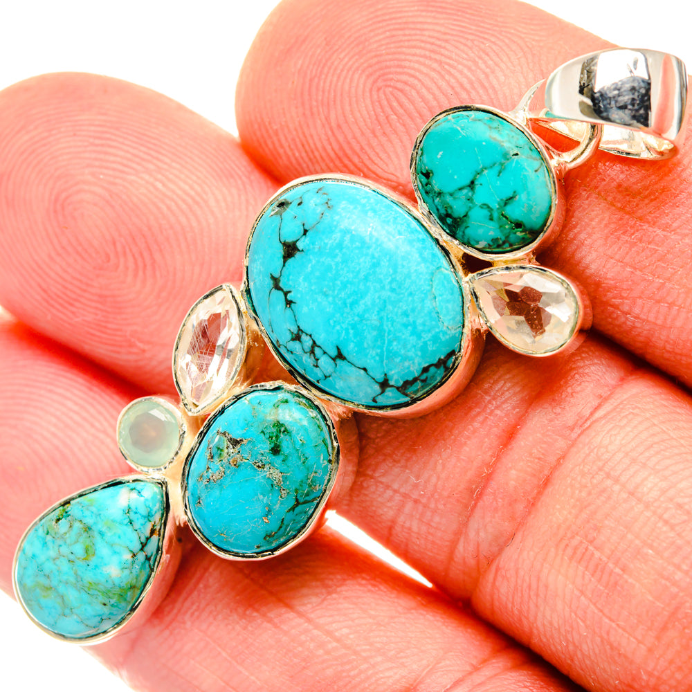 Tibetan Turquoise Pendants handcrafted by Ana Silver Co - PD29715