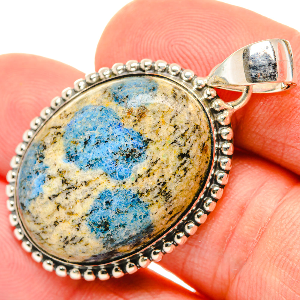 K2 Blue Azurite Pendants handcrafted by Ana Silver Co - PD29742
